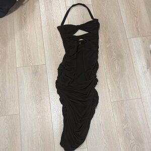 Norma Kamali Black Backless Dress